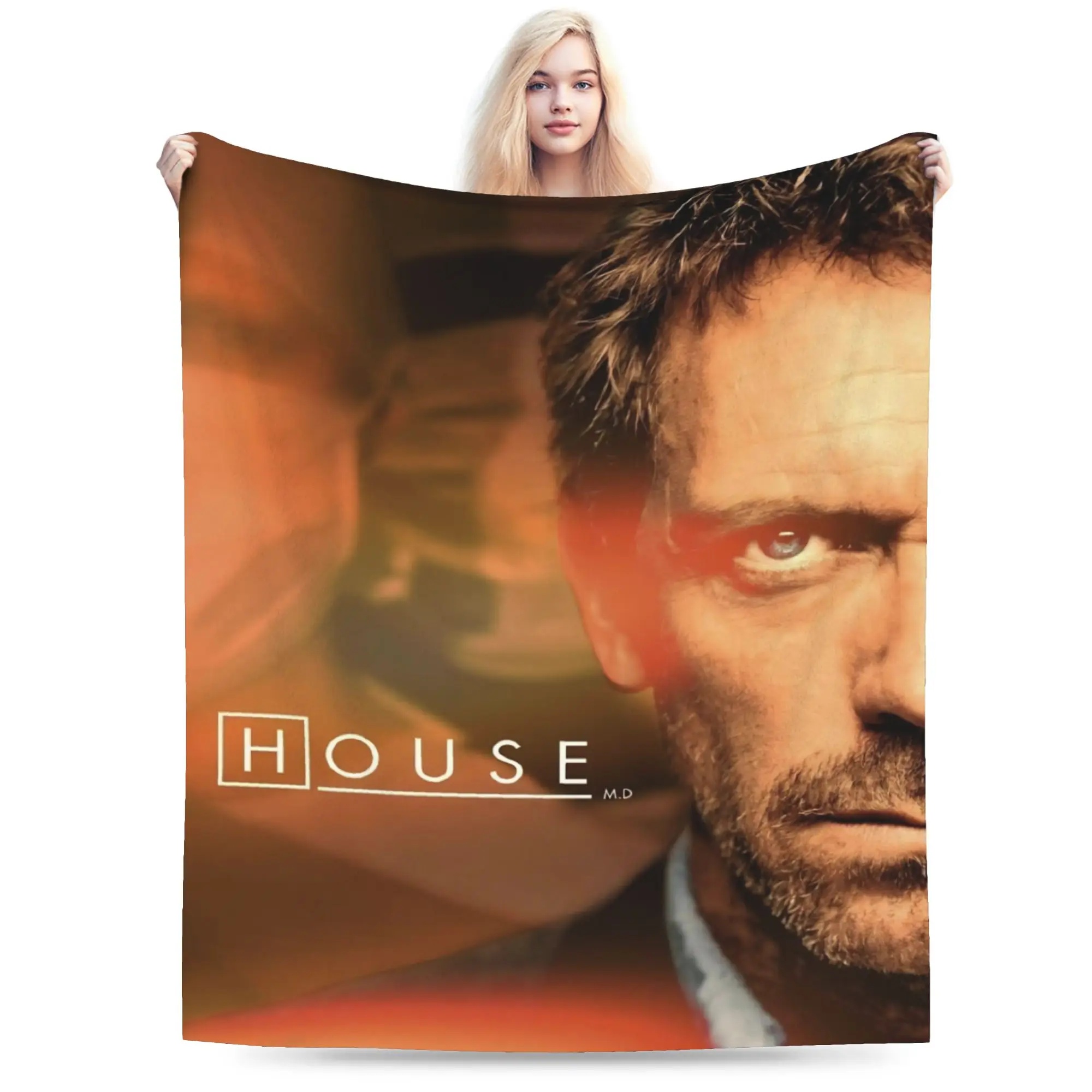 Dr House MD Blanket Super Soft Cozy  Throw Blankets for Couch 50x60 Inch Multiple Sizes Bedspreads