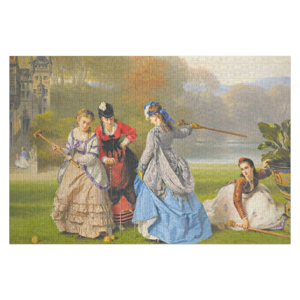 

Croquet Players - Charles édouard Boutibonne Jigsaw Puzzle Toddler Toys Personalized Toy Puzzle