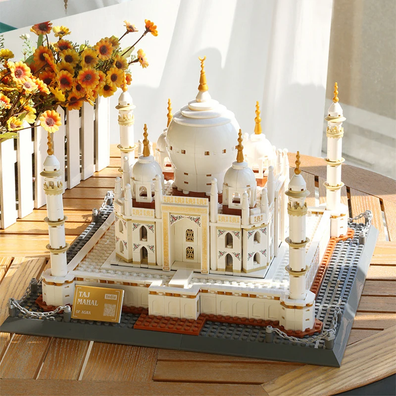 WG5211 World Famous Architecture Taj Mahal Model Assembly Building Blocks Desktop Decoration Collection Toy Girls Surprise Gifts