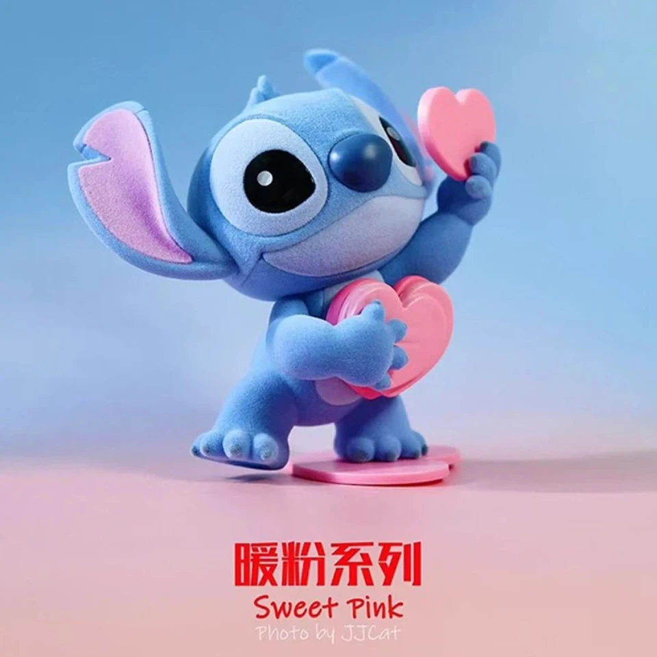 Authentic Disney Stitch Sweet Pink Series Mystery Blind Box Stitch Figurine Cute Stitch Pvc Toy Decorate Desktop Ornaments Gift