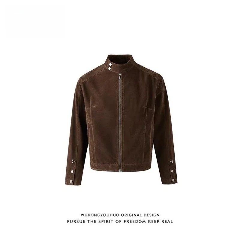 

Loose Men's Jaet 2024 Spring Autumn Sli Streetwear High Street Trendy Harajuku Korean Sle Casual Outerwear Coat