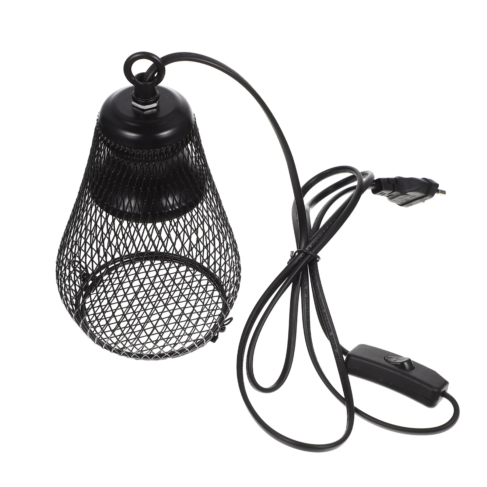 Reptile Heating Lamp Shade Anti-Scald Protective Cover Iron Mesh Guard Hook for Pet Climbing Box Heating Lamp Reptile Terrarium