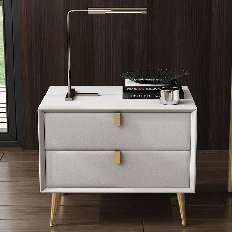 Armários de armazenamento simples e elegantes, guarda-roupa portátil, cômoda branca, criado-mudo, móveis italianos