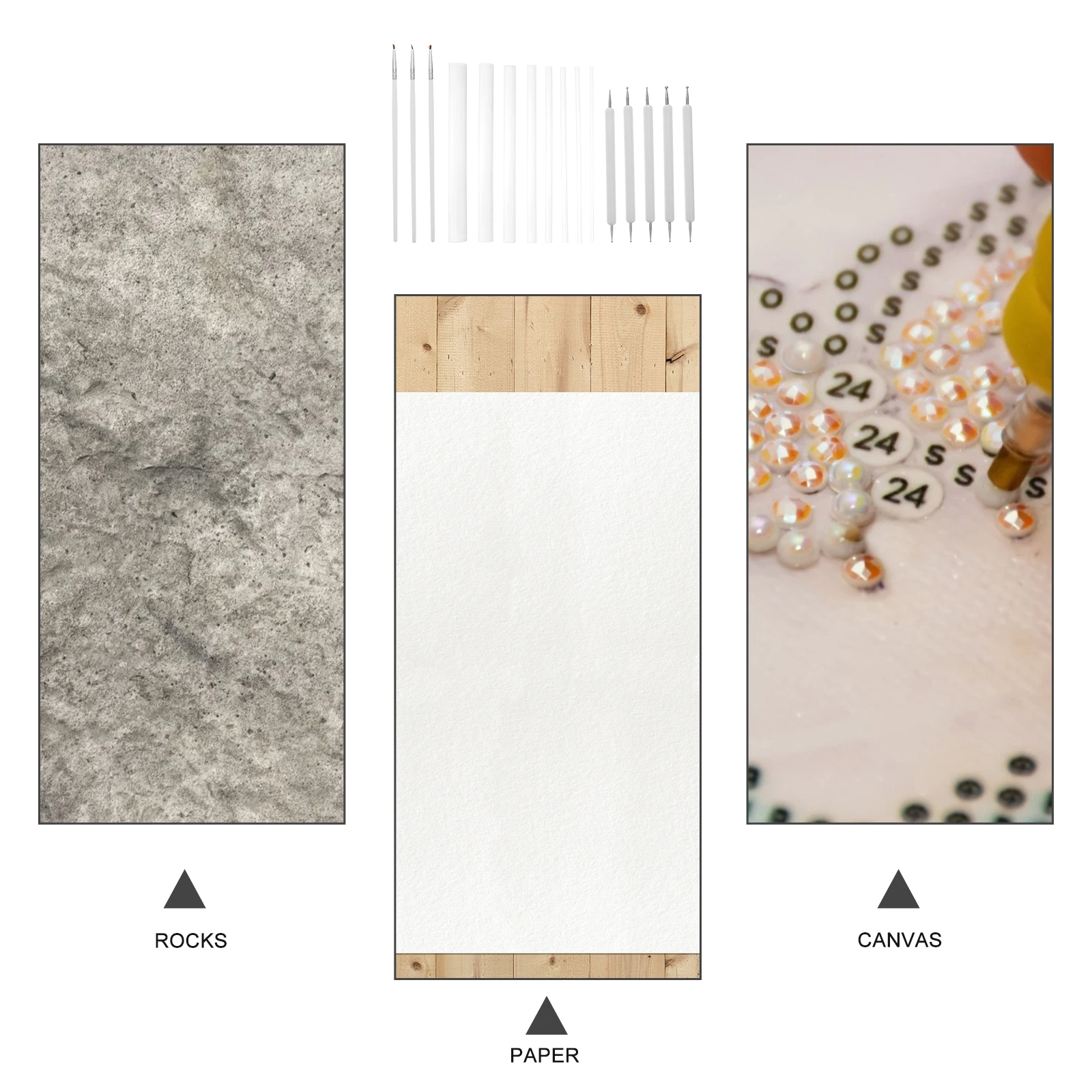 

1 set 1 Set Professional Mandala Dotting Tools Clear Acrylic Rods Nylon Hair Pens Stone Rock Painting Diy Art Craft Kit