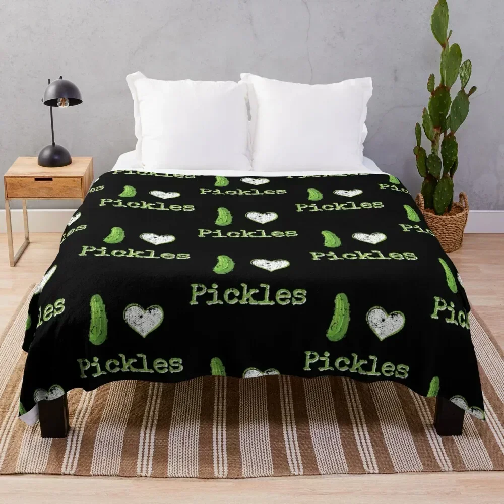

I Love Pickles Throw Blanket Ultra Plush Cozy Blanket for Napping Sleeping
