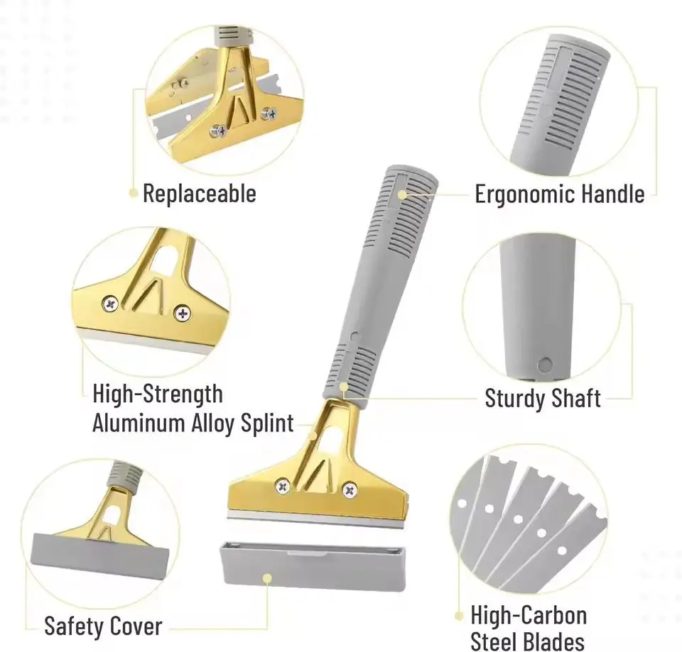 1/2Pcs Portable Tile Grout Cleaning Shovel Multi-purpose Scraper, Can Be Used For Windows, Glass Tile Surfaces Stoves Paints