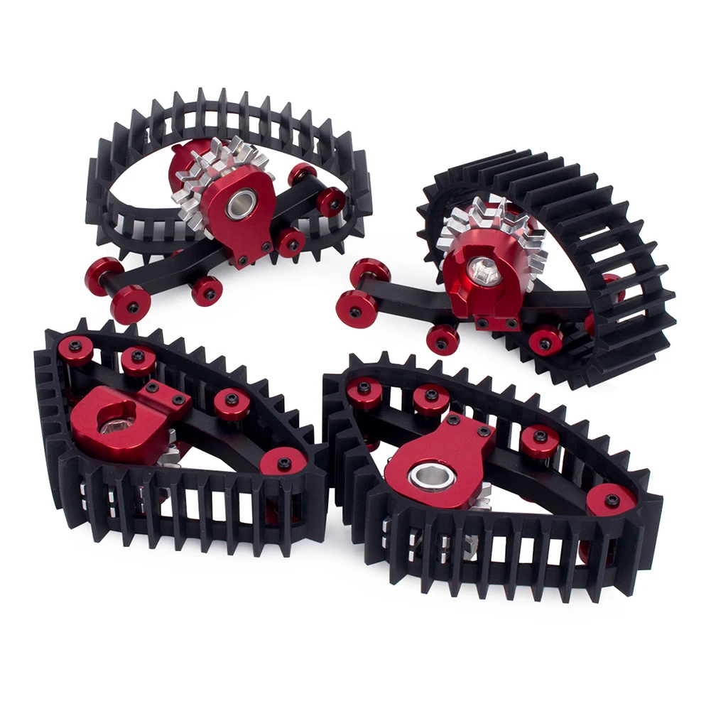 

Snow Tracks Wheel Tires Kits for 1/18 RC Crawler Car Traxxas TRX4M Upgrade Parts