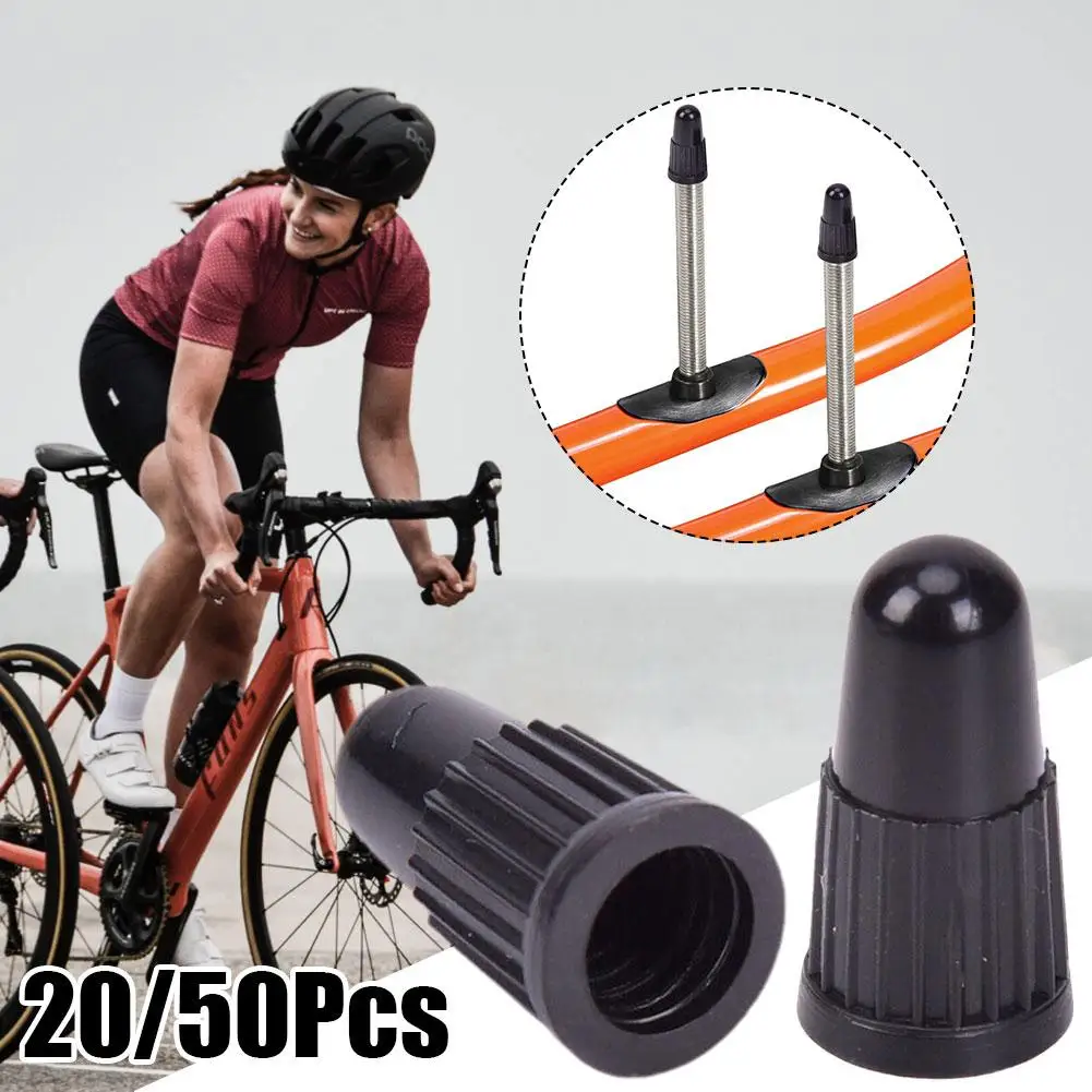 20/50Pcs Leakproof For Presta French Valve Bicycle Tire Valve Caps Bicycle Tire Valve Cap Professional Plastic Caps Protect M0C2