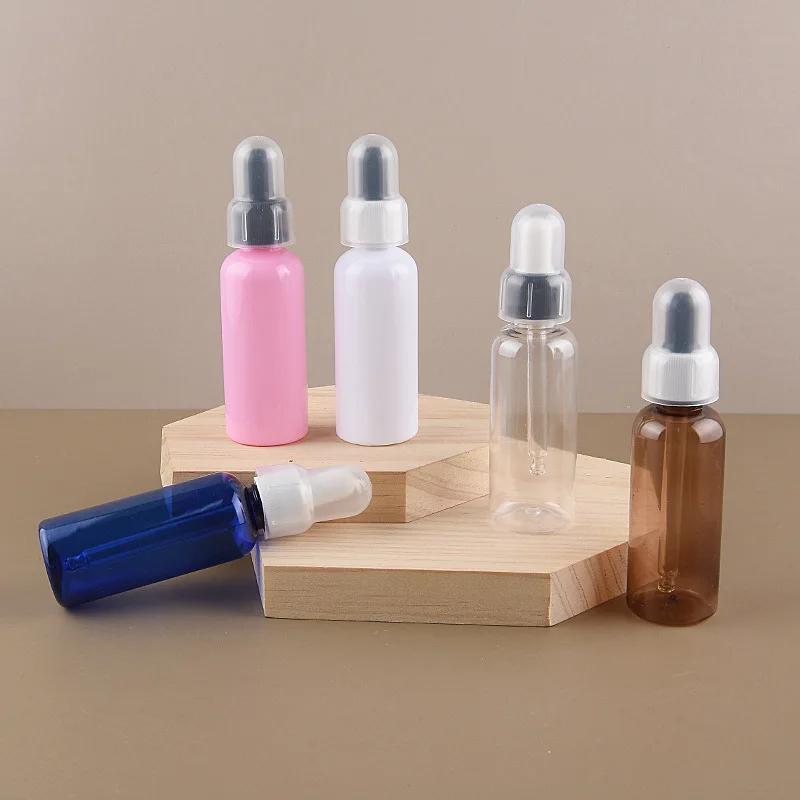 100pcs 50ML PET Dropper Bottle Plastic Bottle For Essential Oil Perfume Refillable Bottle Portable Cosmetics Travel Container