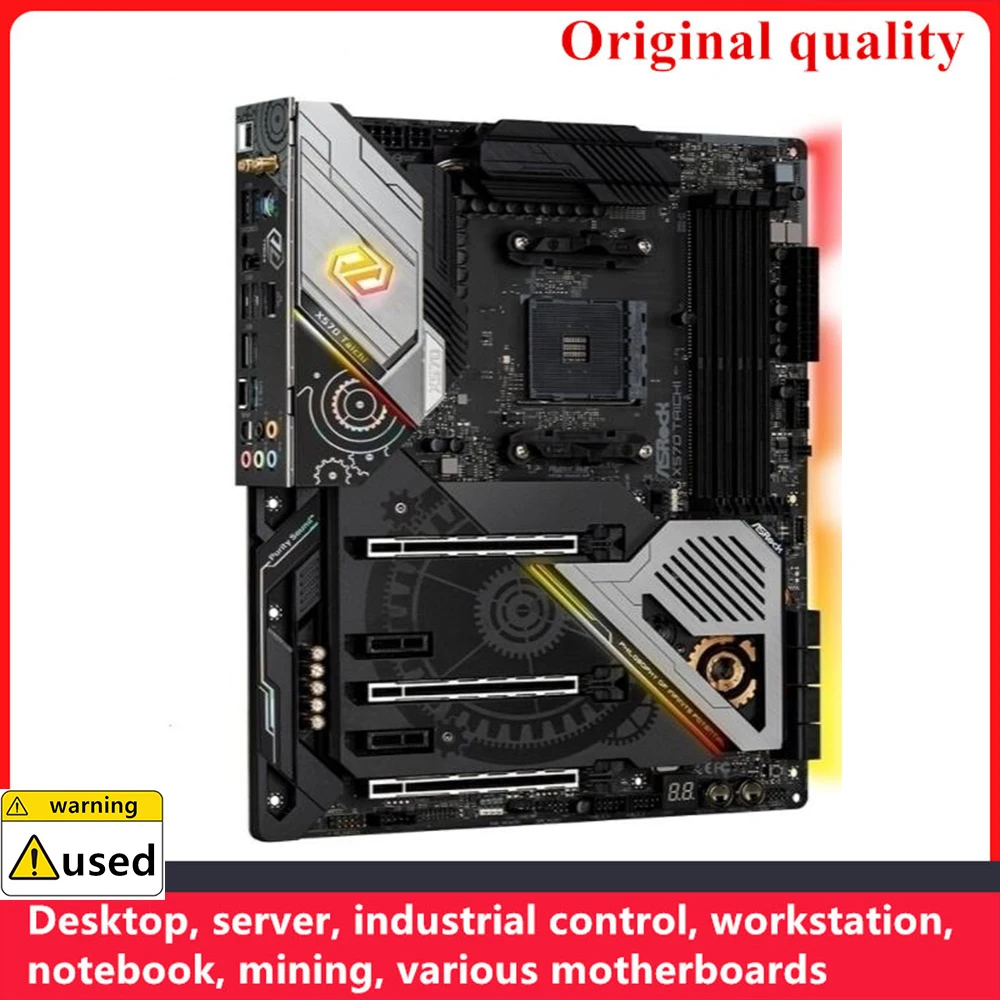 Used For ASROCK X570 Taichi Motherboards Socket AM4 DDR4 128GB For AMD X570 Desktop Mainboard M,2 NVME USB3.0