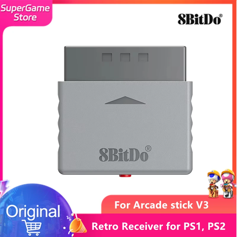 8Bitdo Retro Receiver for PS1 PS2 and Windows, Compatible with Xbox Series Xbox One, Switch Pro and PS5/PS4 Bluetooth Controller