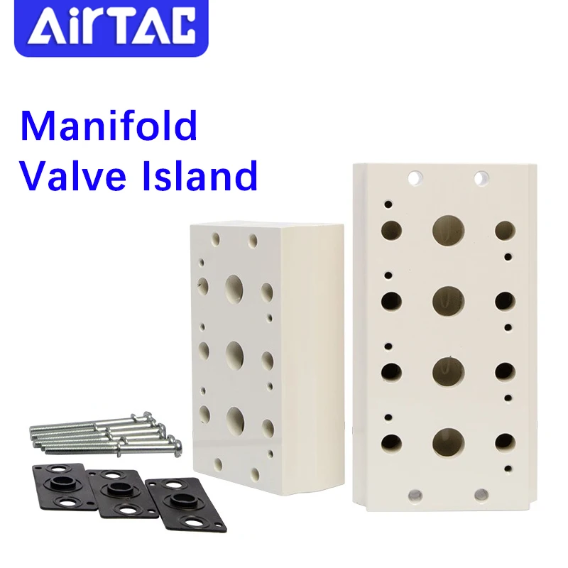 

AirTAC Manifold Original Bus Plate 4V210 Valve Island 200M-2F-3F-4F---20F Bus Base 100M 300M 400M