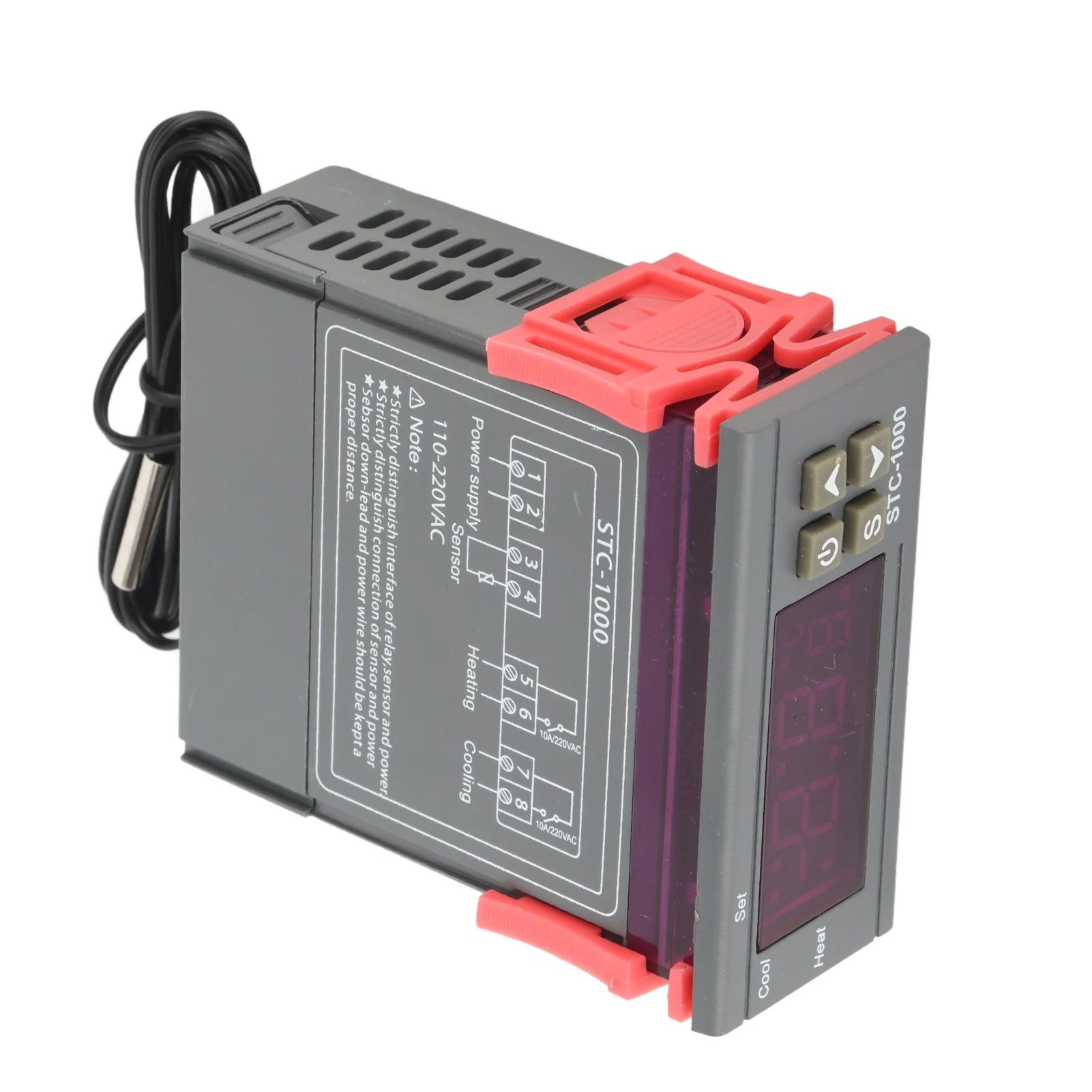 Digital Temperature Controller Temp Sensor Electric Thermostat Control 110‑220V Temperature Controller Thermostat Controller