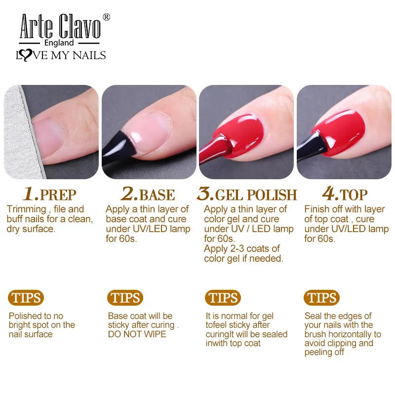 Arte clavo 15ml uv led gel unha polonês conjunto base primer top coat vernizes kit primer gel transparente conjunto de laca da arte do prego