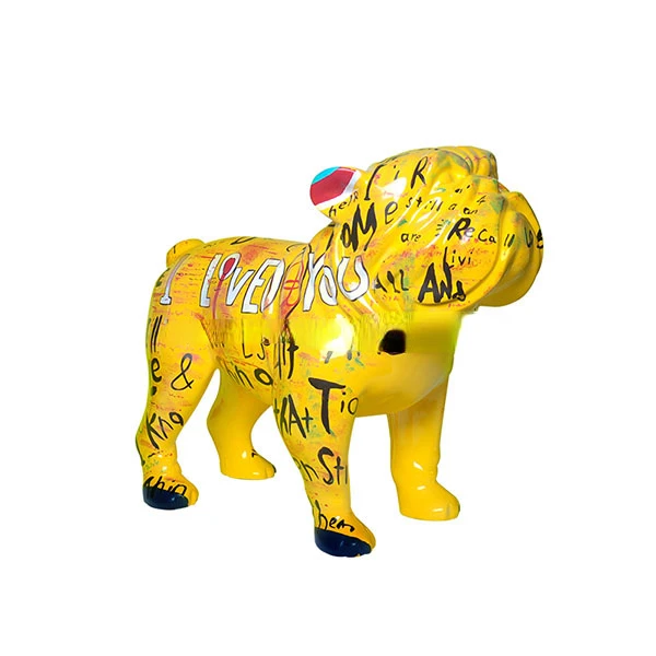 Creative Hot Sale High Quality Resin Painted Bulldogs Sculpture&Statue For Home Office Showcase Decoration