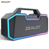 ZEALOT-S57 Portable Bluetooth Speaker 60W Powerful Boombox Handheld Loundspeakers Subwoofer Outdoor Speaker,Camping Speakers