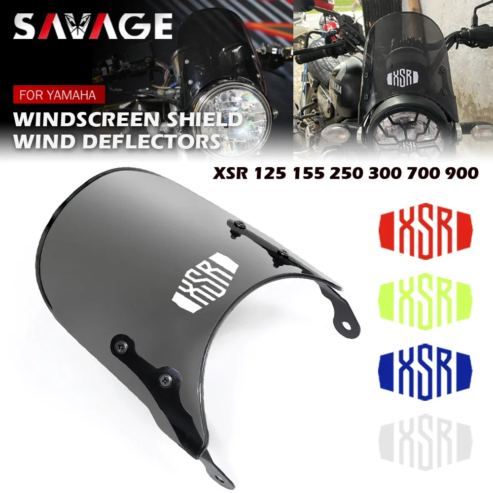 Windshield Windscreen For YAMAHA XSR 900 700 300 250 155 125 Motorcycle Wind Deflectors Shield Pare-brise XSR900 XSR700 XSR125