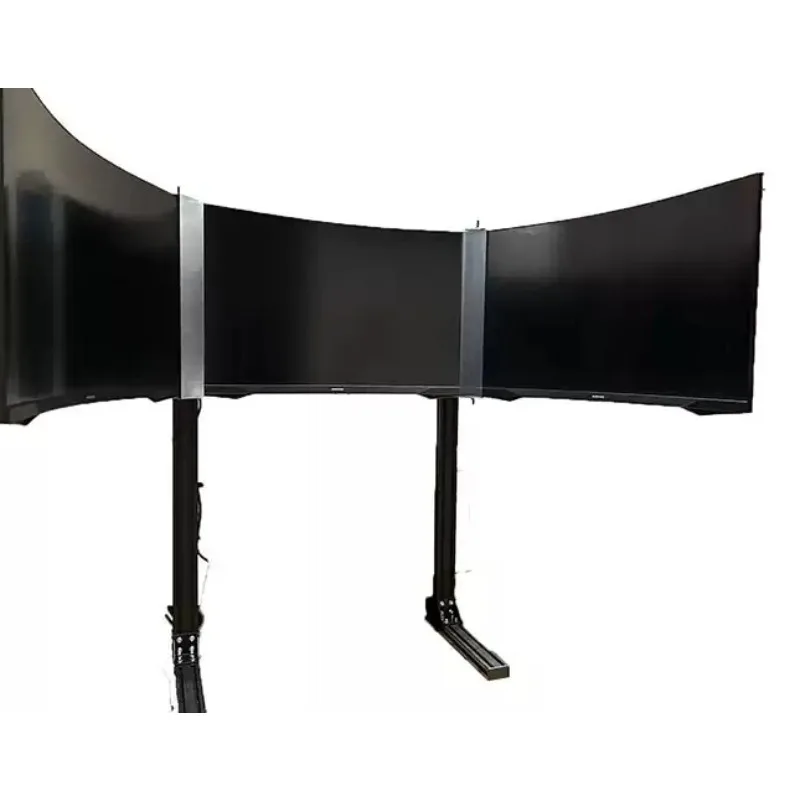 Racing Motion Simulator TV Screen Support with  Series T Slot Black Anodized Extrusion Triple Stand 1pcs