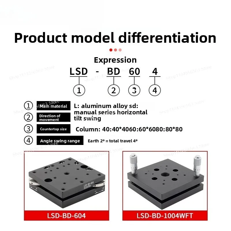XY Axis Manual Two-dimensional Tilt Level Adjustment Platform Precision Fine-tuning Pitch Rotation Optical Displacement Slide