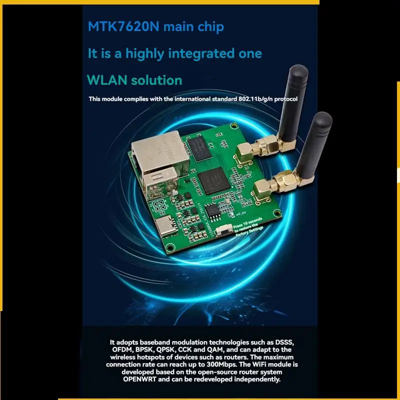 A93P Open Source Router Modul MT7620N 2,4G Wireless Wifi 300Mbps Doppel Antenne FPV Video Übertragung Router