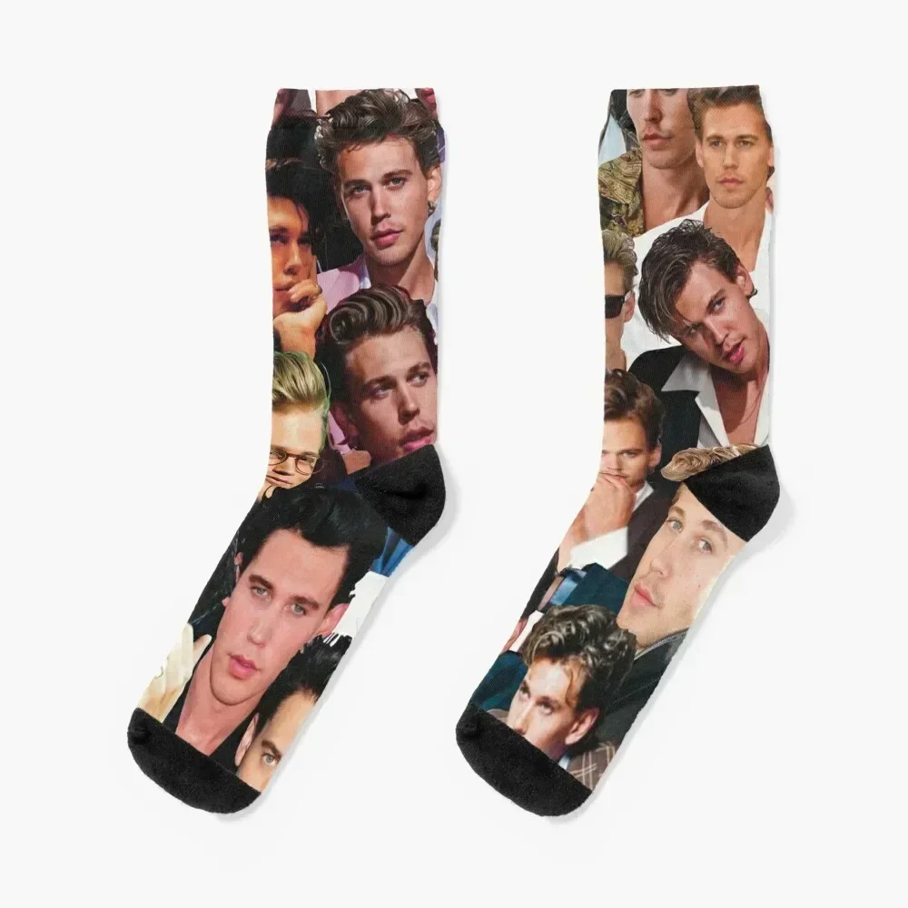 Austin Butler Photo Collage Socks Children's kawaii sport Luxury Woman Socks Men's