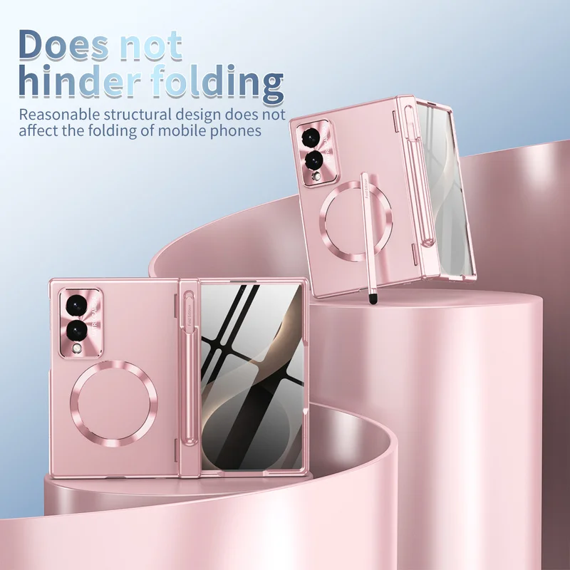 For Samsung Galaxy Z Fold 8 Wide Z Fold 8 5G Magsafe Case With Hinge Protection Magnetic Cover Stylus S Pen & Screen Protector
