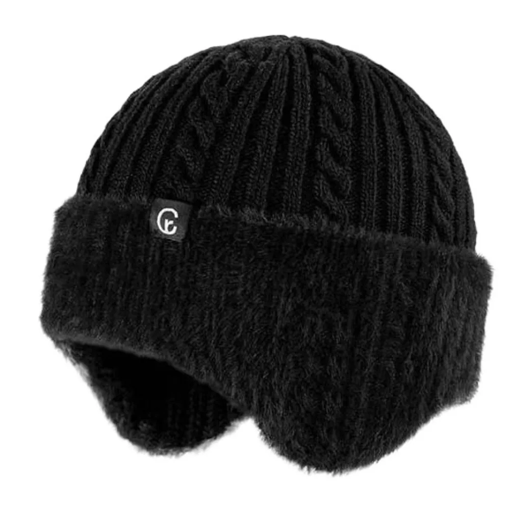 

Balaclava Hat Fleece Scarf and Hat Set Soft Thickened Hooded Thermal Cap Solid Color Elastic Knitted Scarf Outdoor