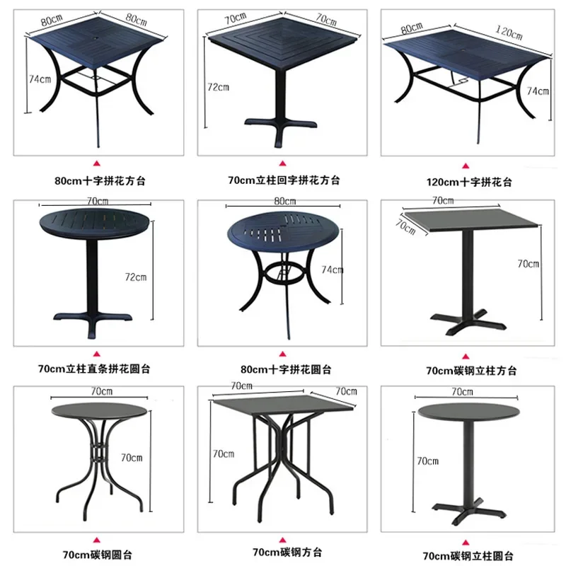 Balcony Creative Tables and Chairs Waterproof Terrace Leisure Garden Household Garden Three-piece Set Tea Table Catering Milk Te