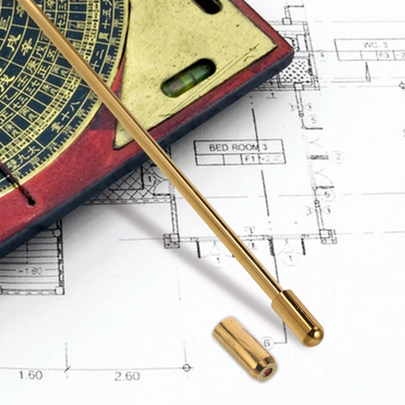 2 Stück Präzisions-Metall-Wünschelrute-Teile, vordere und eindkappen, Wahrsagestab-Zubehör für die Wasserschatzsuche, Energiesuchung