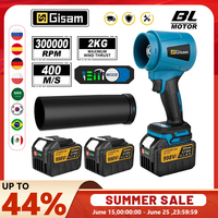 Gisam 300000RPM Brushless Electric Turbo Blowers Jet Fan 400M/S Handheld Leaf Blower Dust Blowing for Makita 18V Battery Pins