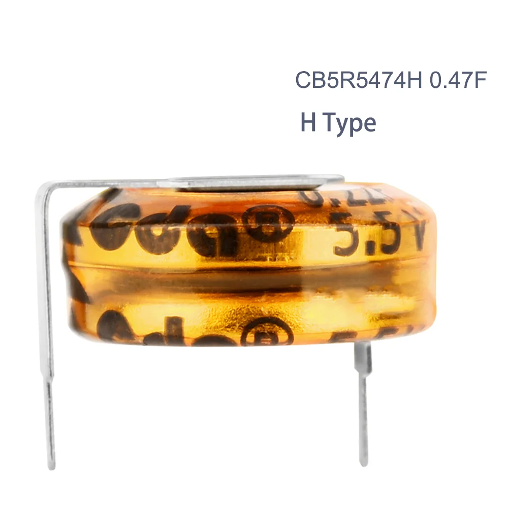 CB Super Capacitors CDA 0.47F 5.5V H-Type Button CB5R5474H Capacitor Farrah SuperCapacitors