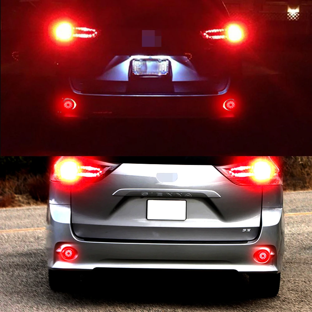 2 قطعة المصد الخلفي عاكس LED الفرامل الذيل ضوء ل Scion iQ xB تويوتا سيينا كورولا