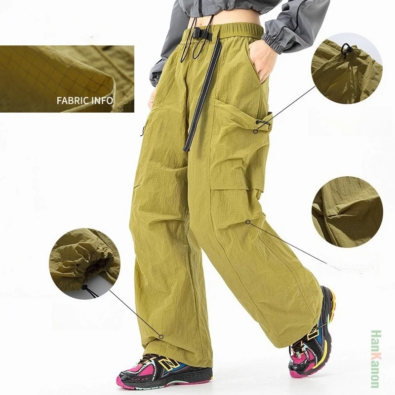 Unisex Outdoor Work Pants Water Repellent Windproof Lightweight Breathable Elastic Waist Casual Trousers Durable Daily Wear Pant
