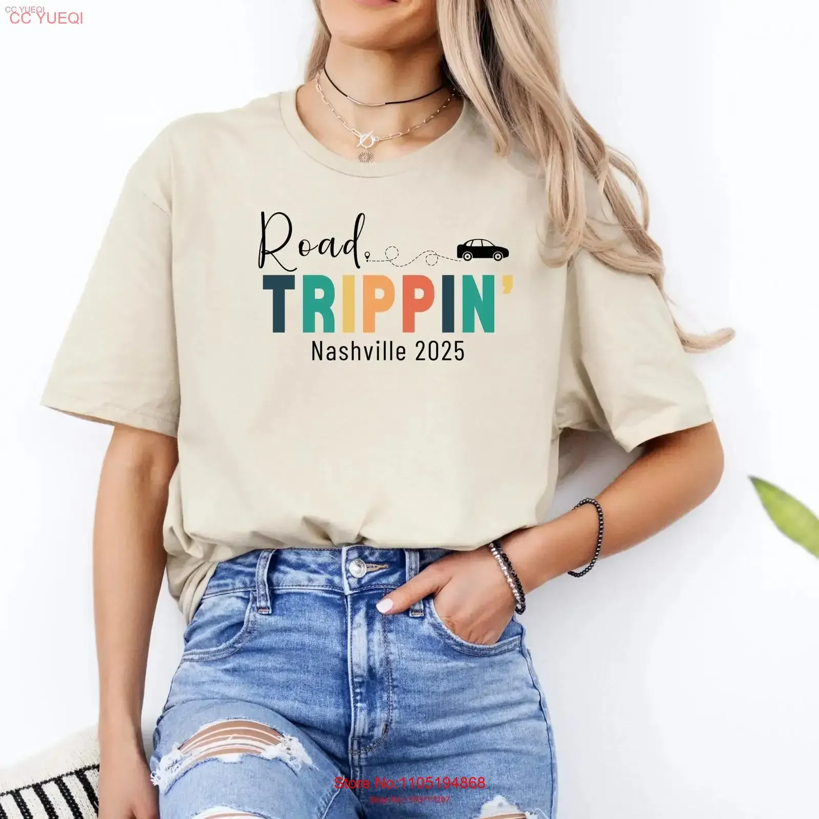 Nashville road Trip shirt Family Vacation T Girls 2025 Bachelorette Party Music City Country destination vintage Washed Unisex