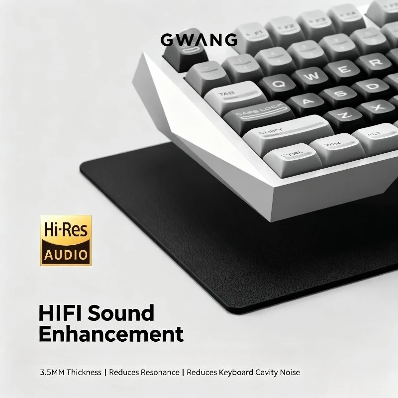 Gwang Keyboard Anti-Vibration Pad Custom HIFI Leather Table Pad Noise Reduction for 60% -108% Mechanical Keyboard Accessories