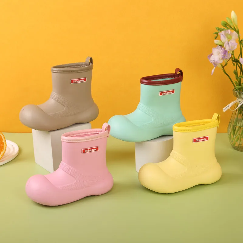 Baby Non-Slip Soft Sole Casual Short Boots Boys Girls Lightweight EVA Rain Boots Children Casual Outdoor Water Shoes Waterproof