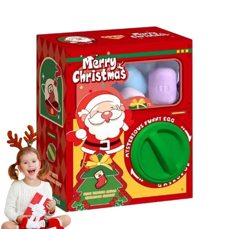 Mini Vending Machine Christmas Gumball Vending Machines Interesting Creative Christmas Egg Claw Machine For Kids Boys Girls 4-6