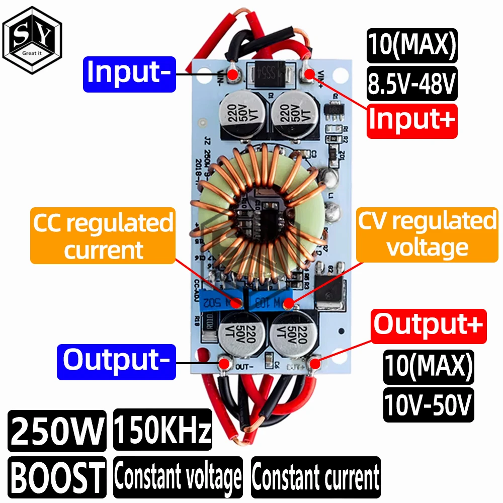 TECNOIOT 2pcs 5A XL4015 DC-DC Step Down Adjustable Power Module LED