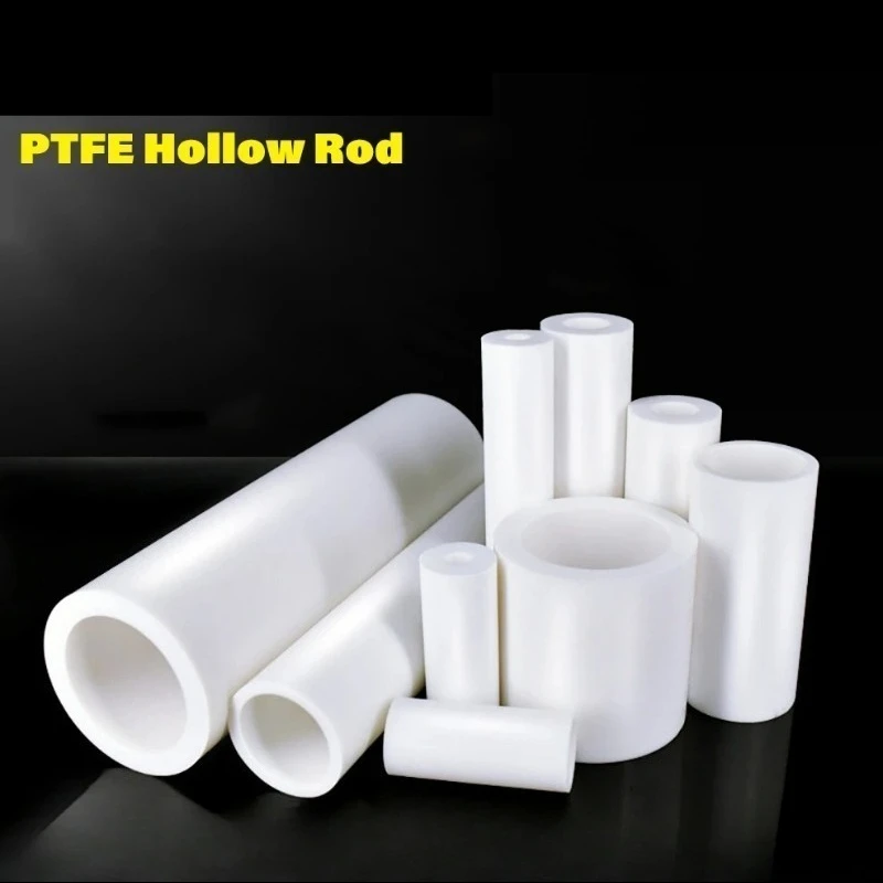 200mm Long White PTFE Tube, Polytetrafluoroethylene Hollow Rod, Environmentally Friendly, Non-Toxic