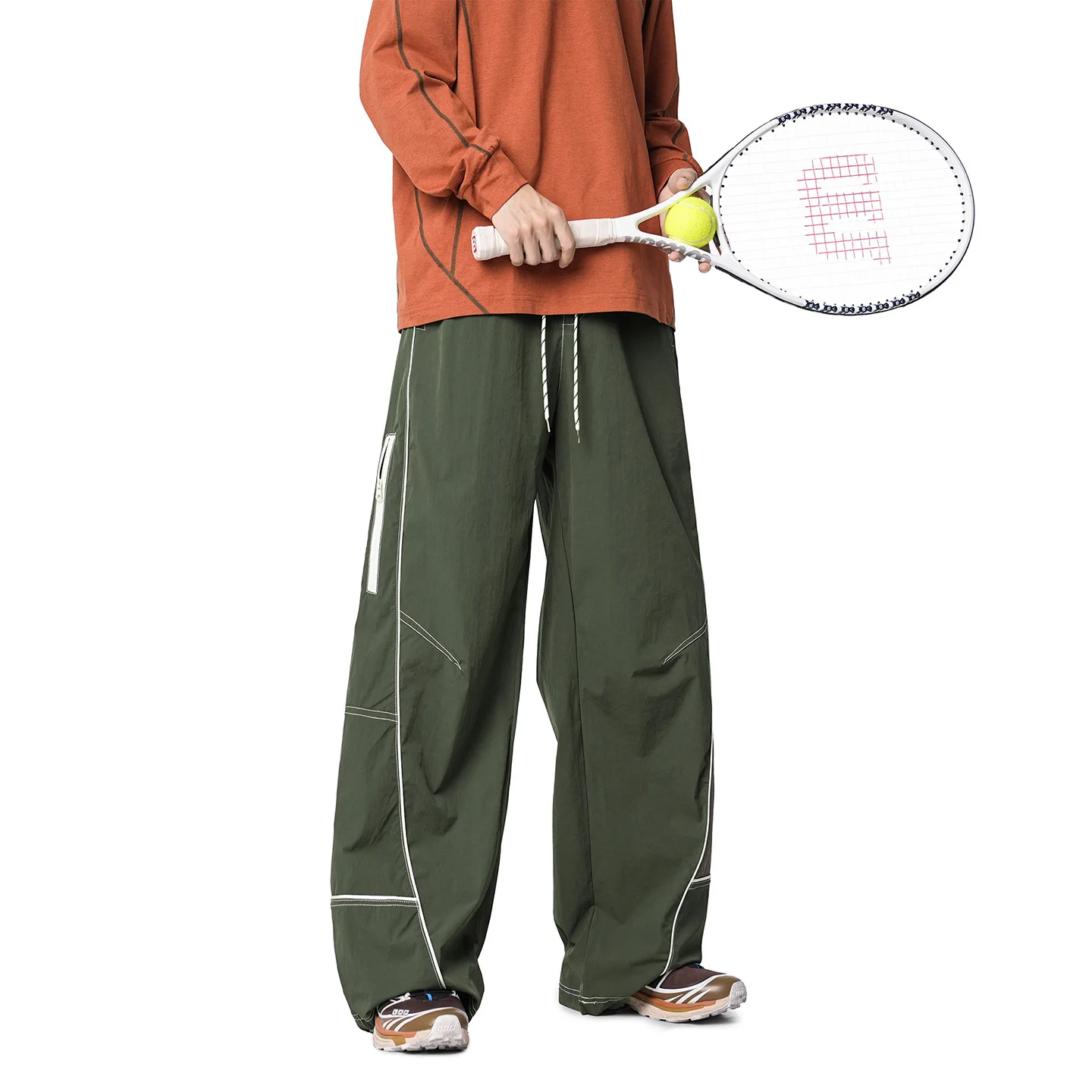 2026 New Functional Outdoor Three-proof Charging Pants Men's Contrasting Casual Trousers Mountaineering Soft Shell Sweatpants