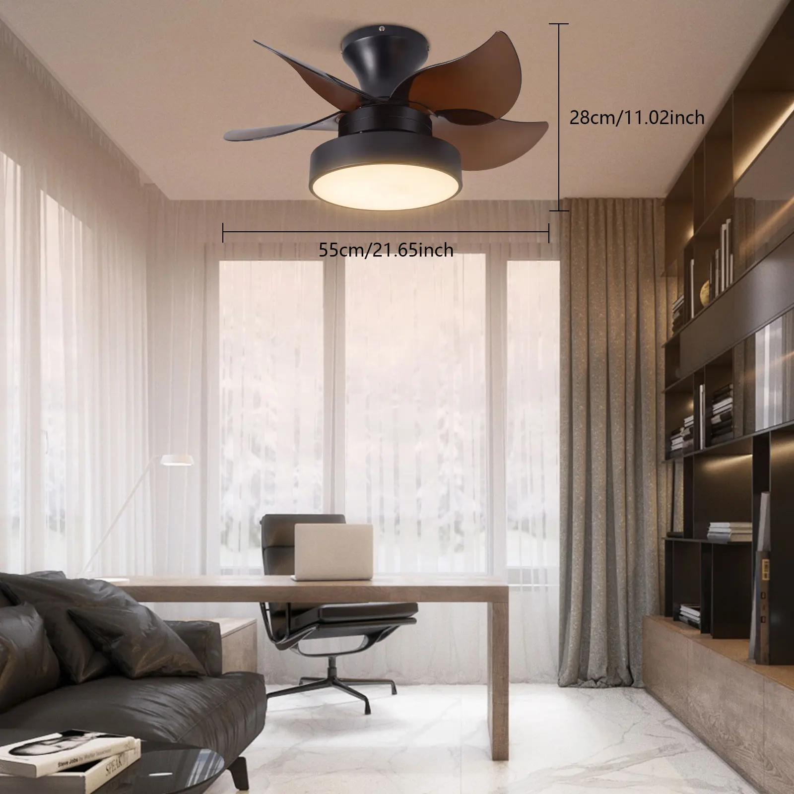 

Ceiling Fan Light, LED Ceiling Lamp, Remote Control Fan, Adjustable Lighting, Modern Bedroom Decor, Living Room Ceiling Fixture,