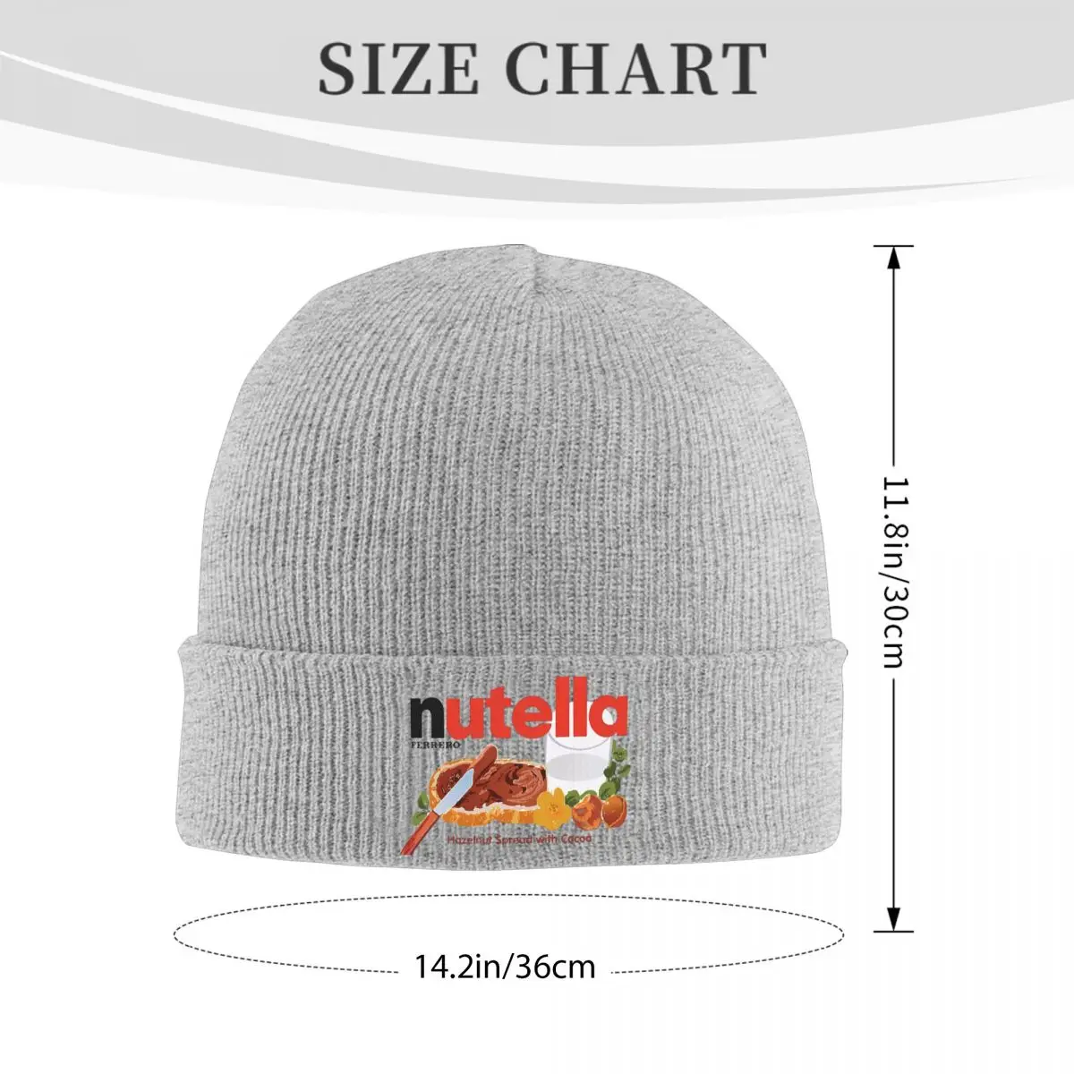 Nutella Spread The Love Men's And Women's Knitted Hats Outdoor Sports Adult Winter Warmth Hat Creative gifts Soft Cap