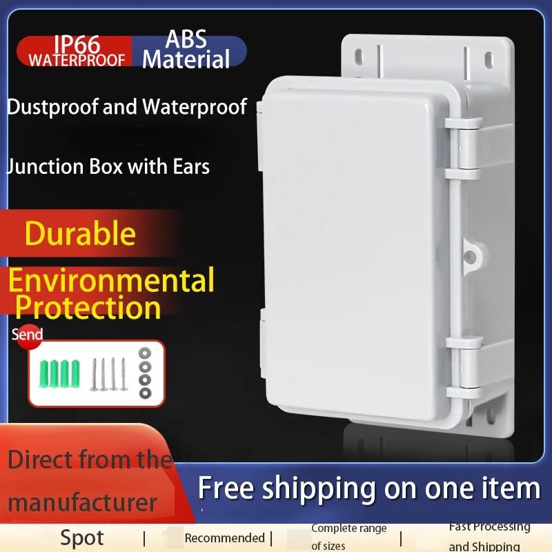 IP66 Gray/Transparent Electronic Box Instrument Hinge Case Waterproof Outdoor Distribution Enclosure Case PC Plastic