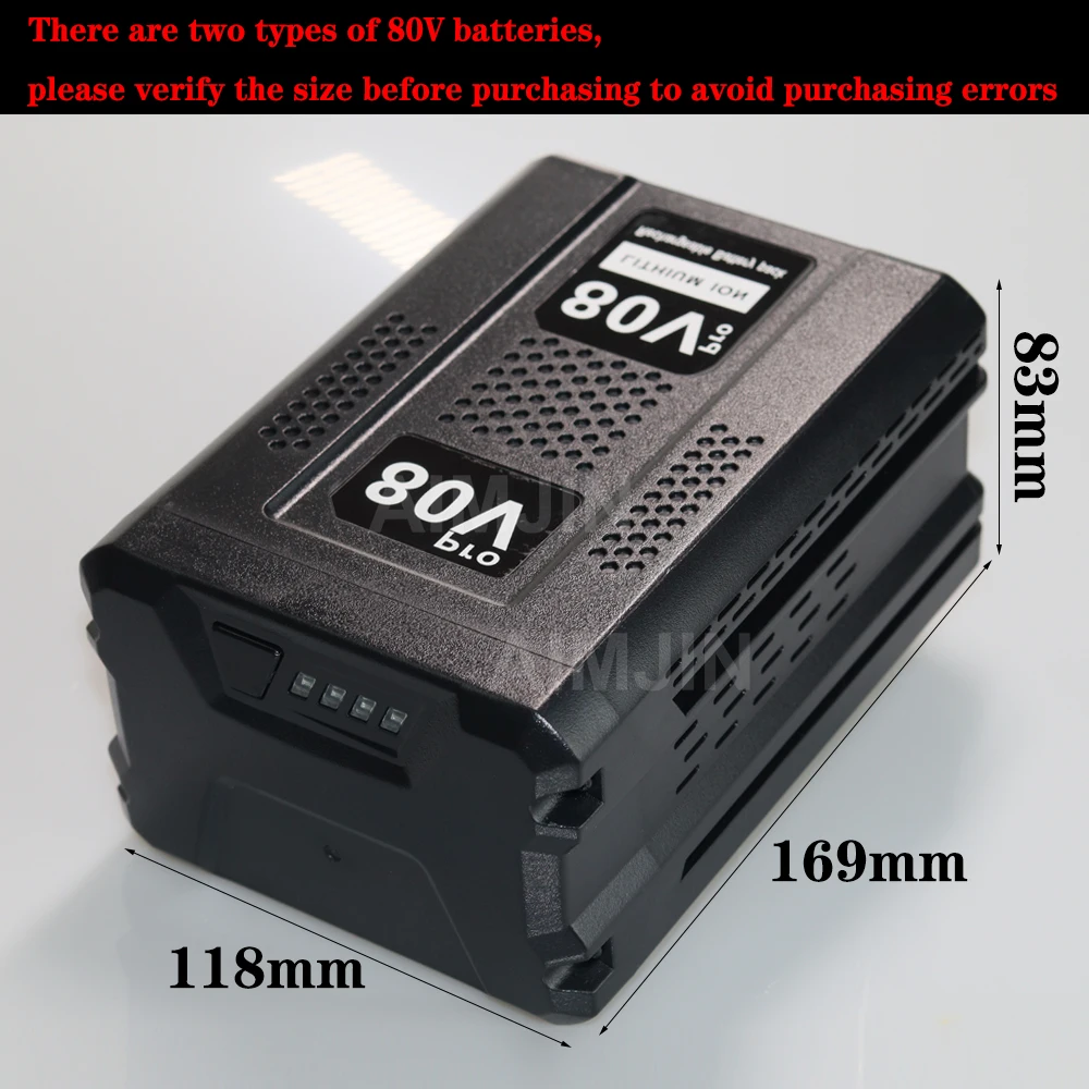 80V 6.0/8.0/10.0Ah replaceable battery, suitable for Greenworks cordless power tools GBA80200 GBA80250 GBA80400 GBA80500 battery