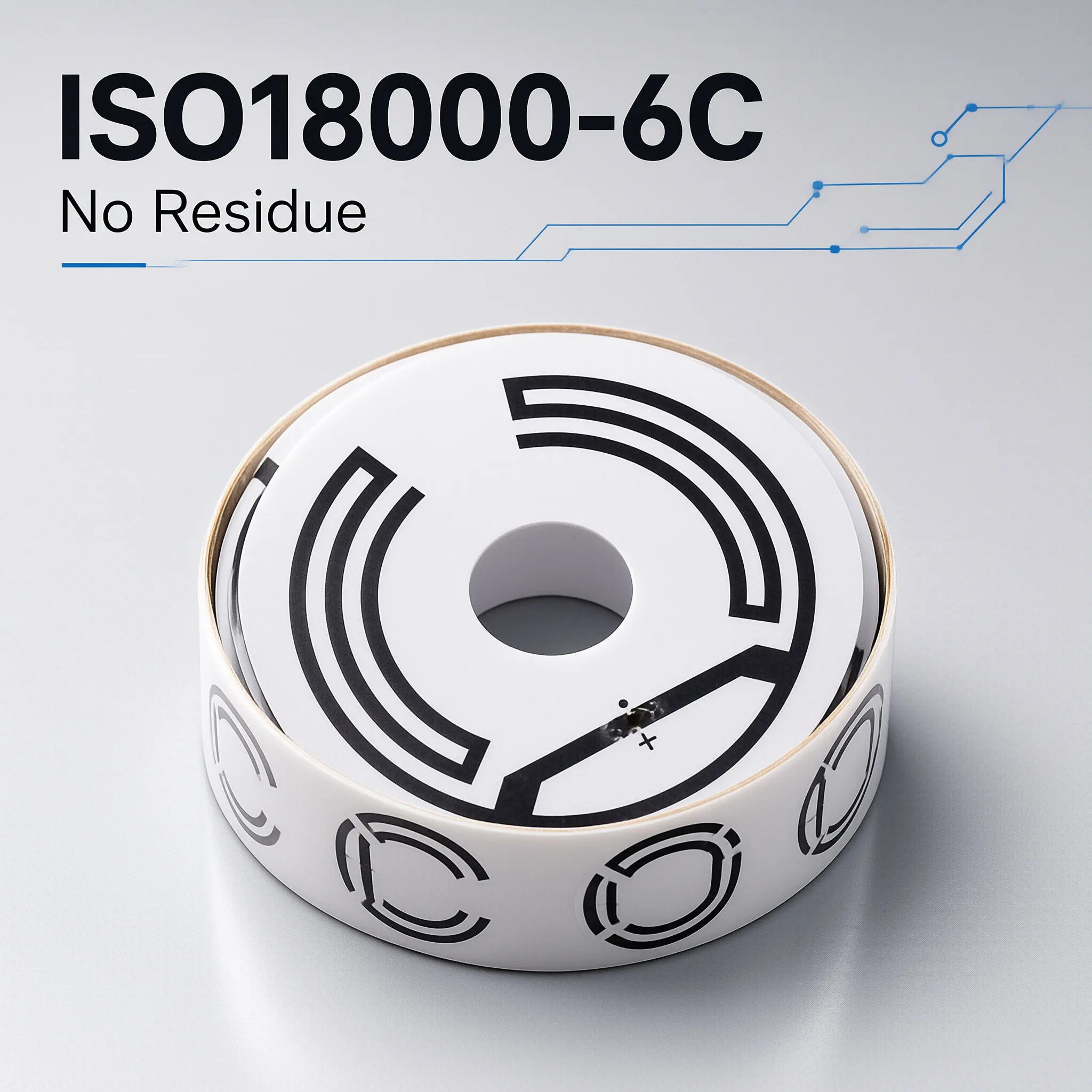 Impinj R6P Rfid Sticker Label 16mm Passive Uhf Tag 100,000 Write Cycles 10 Years Data Retention for Warehouse Asset Tracking
