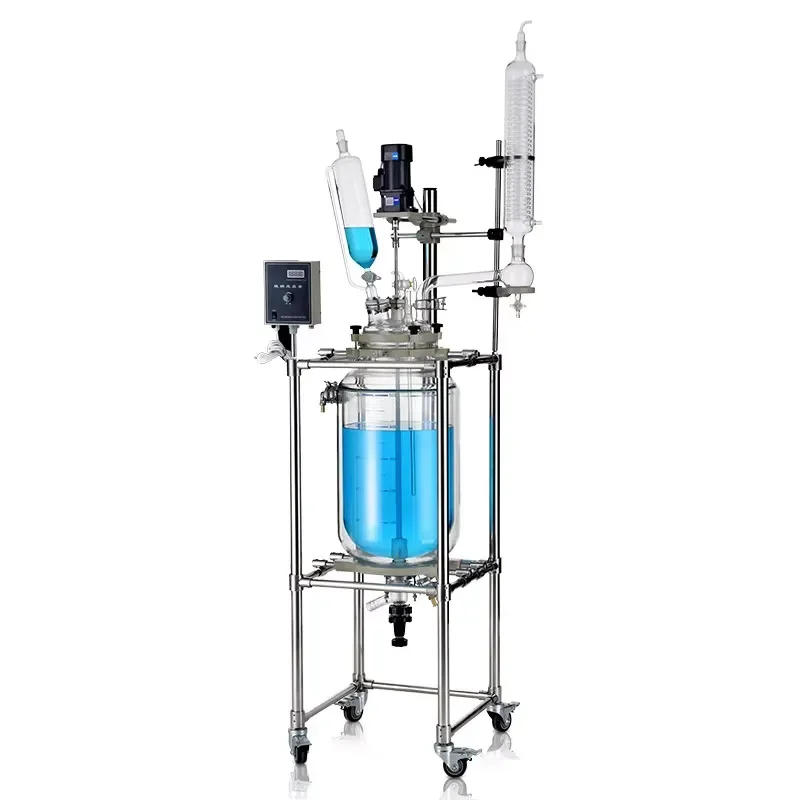 Factory Direct Sales Double-layer Glass Reactor Laboratory Jacket Constant Temperature Synthesis Reactor Accessories Floating