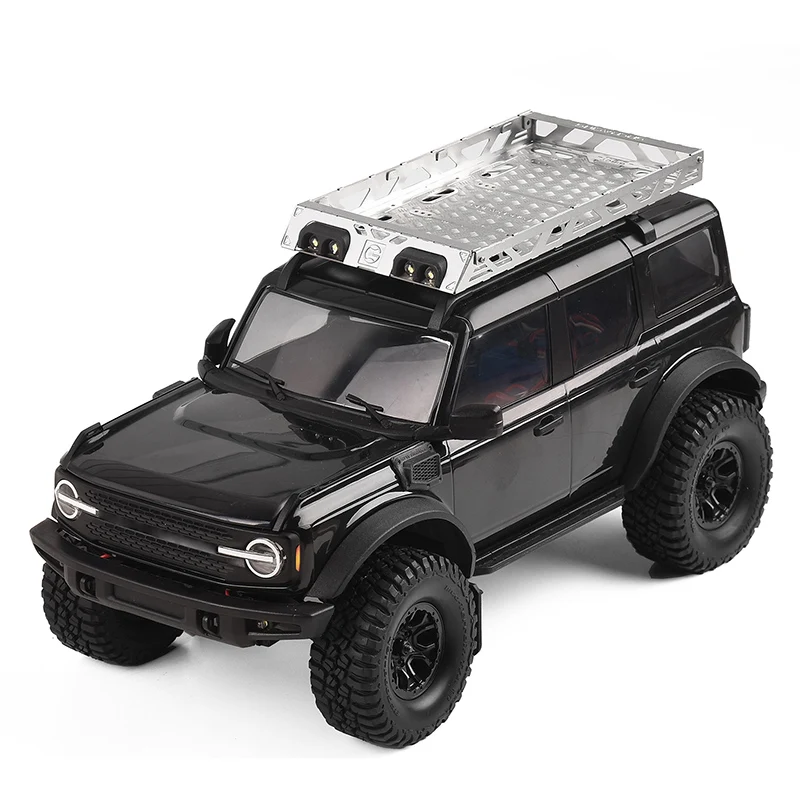 Metal Silver Roof Rack for 1/18 RC Crawler TRX4-M SCX24 Chevrolet K10 Defender Bronco Upgrade Parts