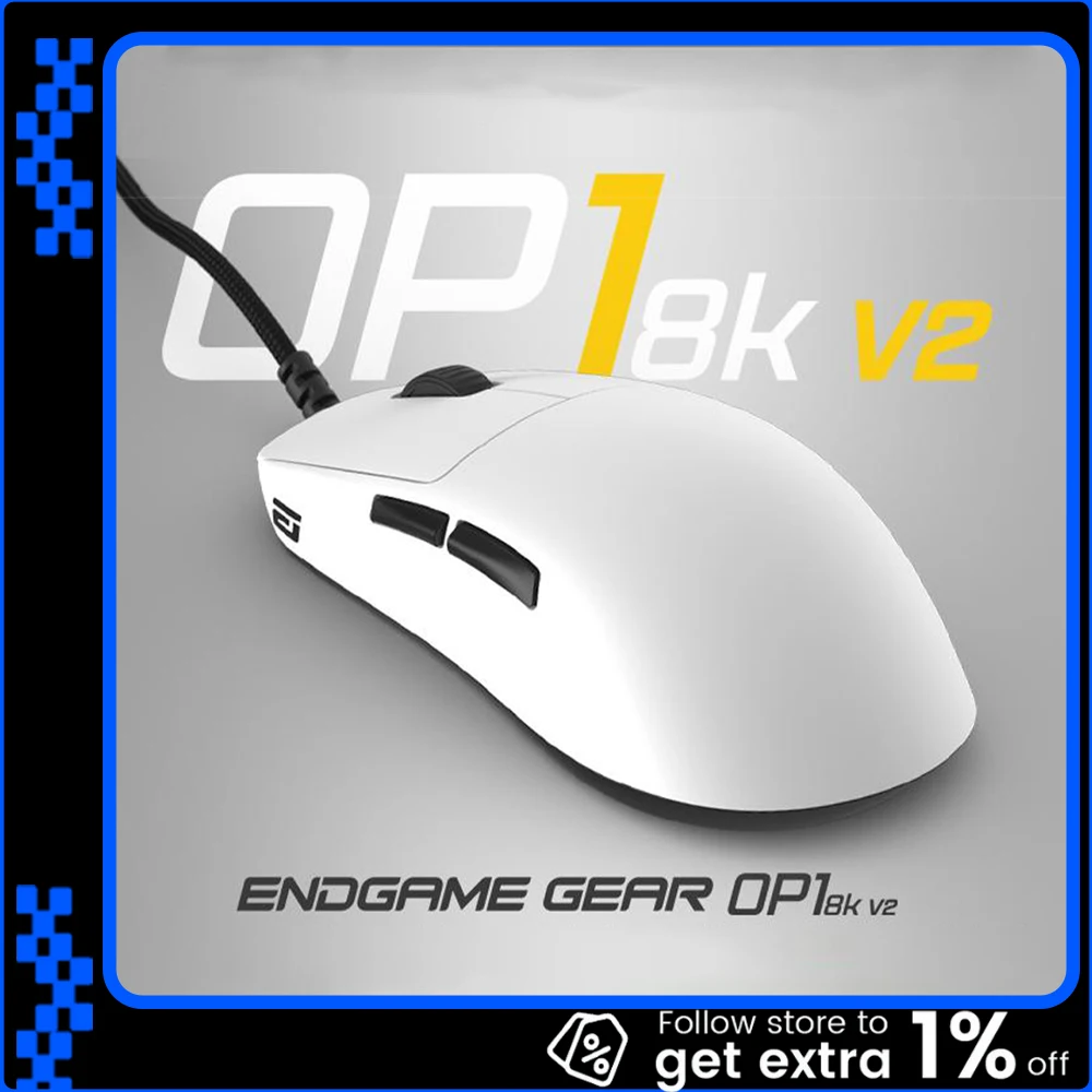 

Endgame Gear OP1 8K V2 Mouse Wired Mouse Paw3950 8000Hz Polling Rate Lightweight Gaming Mice PC Accessories