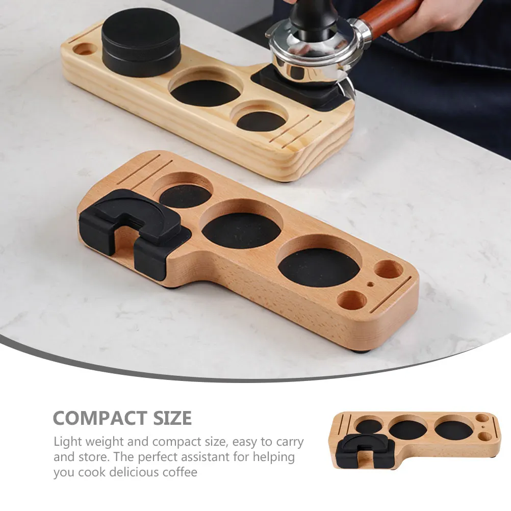 

Wooden Coffee Powder Tamper Base Wear-Resistant Tamper Station Stable Household Desktop Coffee Tool Holder