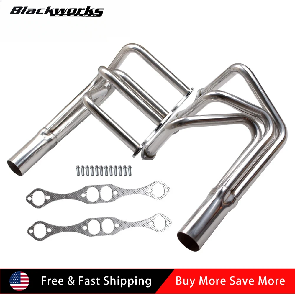 Roestvrijstalen header voor kleine blok Chevy Sprint Roadster SBC V8 voor de meeste kleine blokmotoren van 265 tot 400 kubieke inch